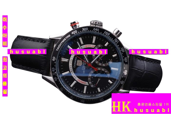 �±�ȣ�̾� ���ڽð� Tag Heuer Carrera Automatic MOVEMENT Black Leather Bracelet 48 x 42mm Men tag135